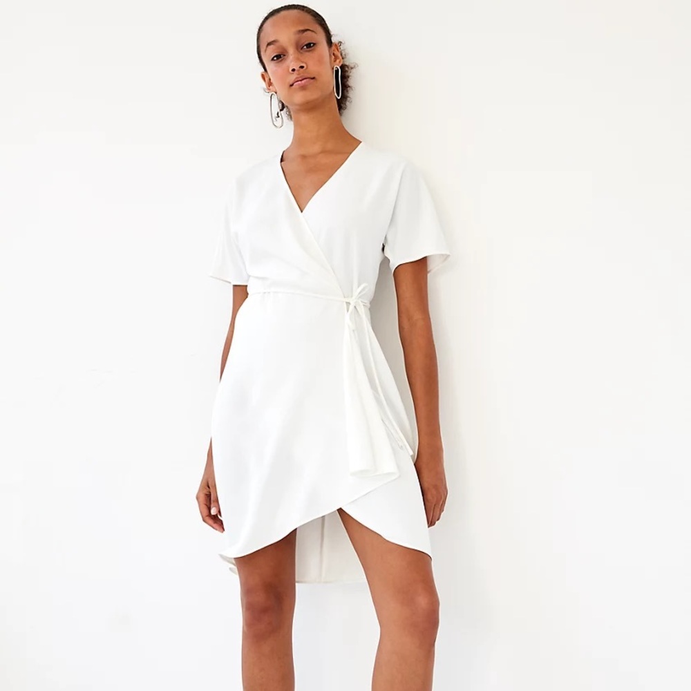 Aritzia Babaton Wallace White Wrap Dress NWT